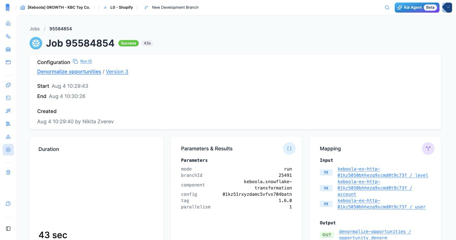 Screenshot - Successful job
